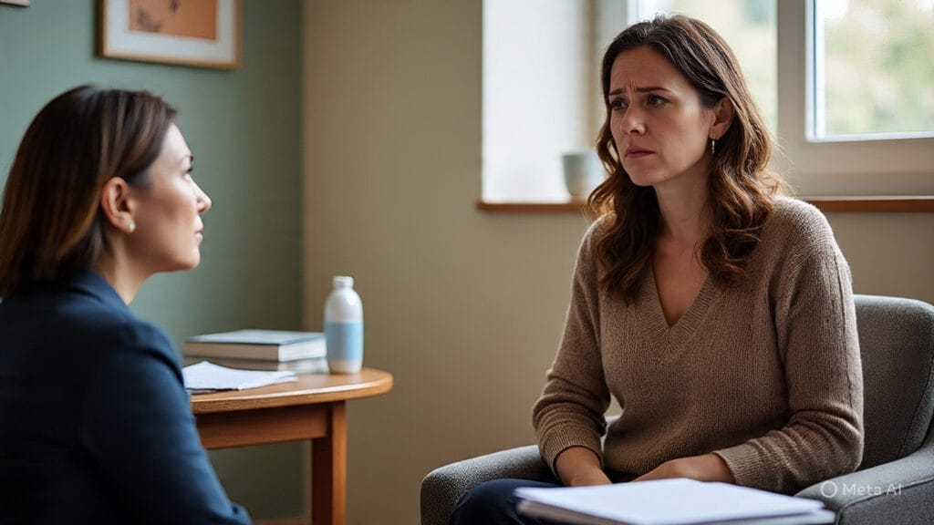 Woman Talking to a Depression Counselor