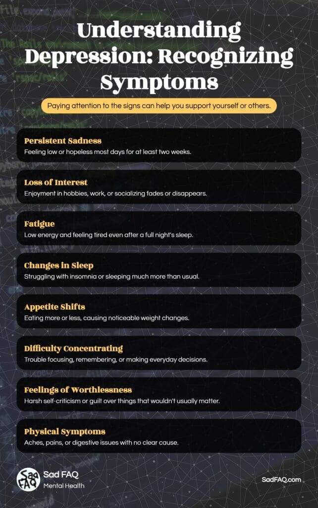 Recognizing Symptoms of Depression - Infographic