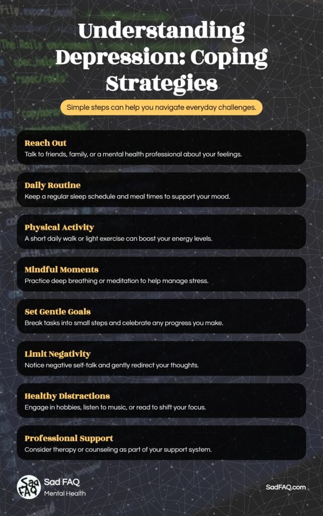Coping Strategies for Depression - Infographic