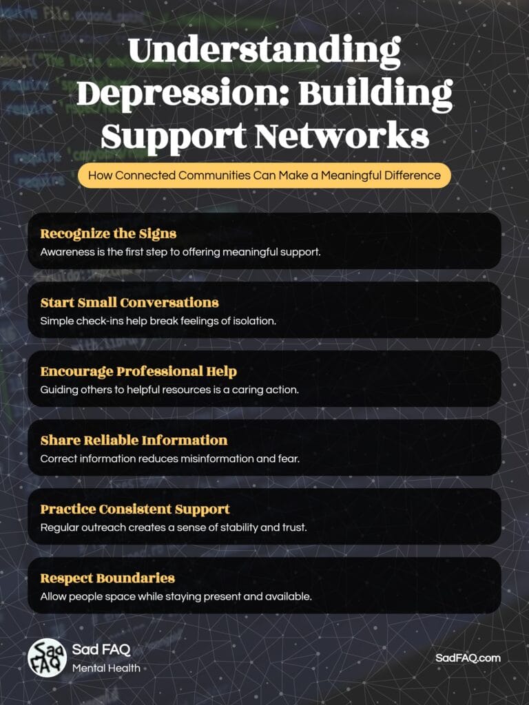 Building Depression Support Networks - Infographic