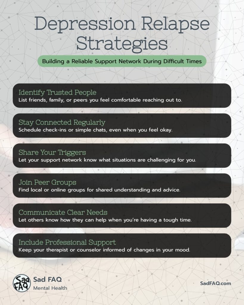 Building Your Support Network Infographic