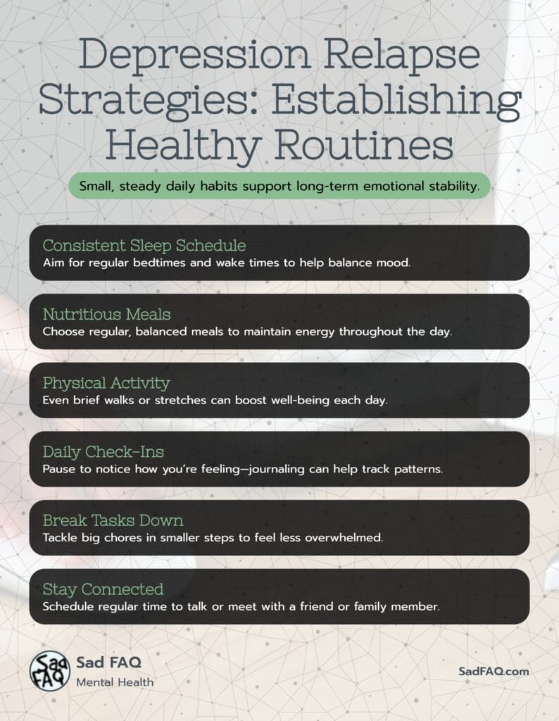 Establishing Healthy Routines Infographic