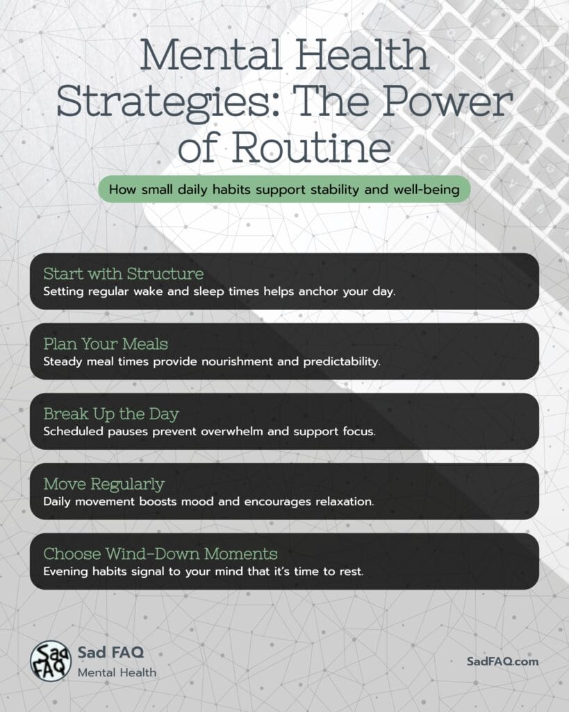 The Power of Routine in Mental Health - Infographic