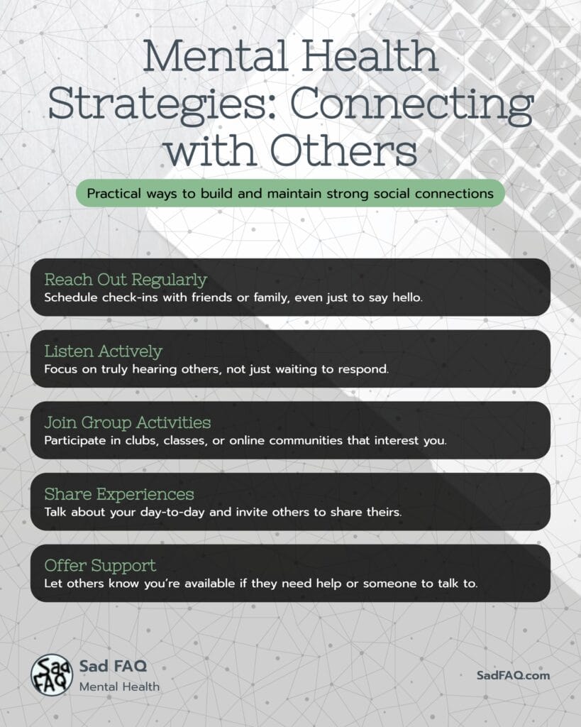 Connecting with Others for Mental Health - Infographic