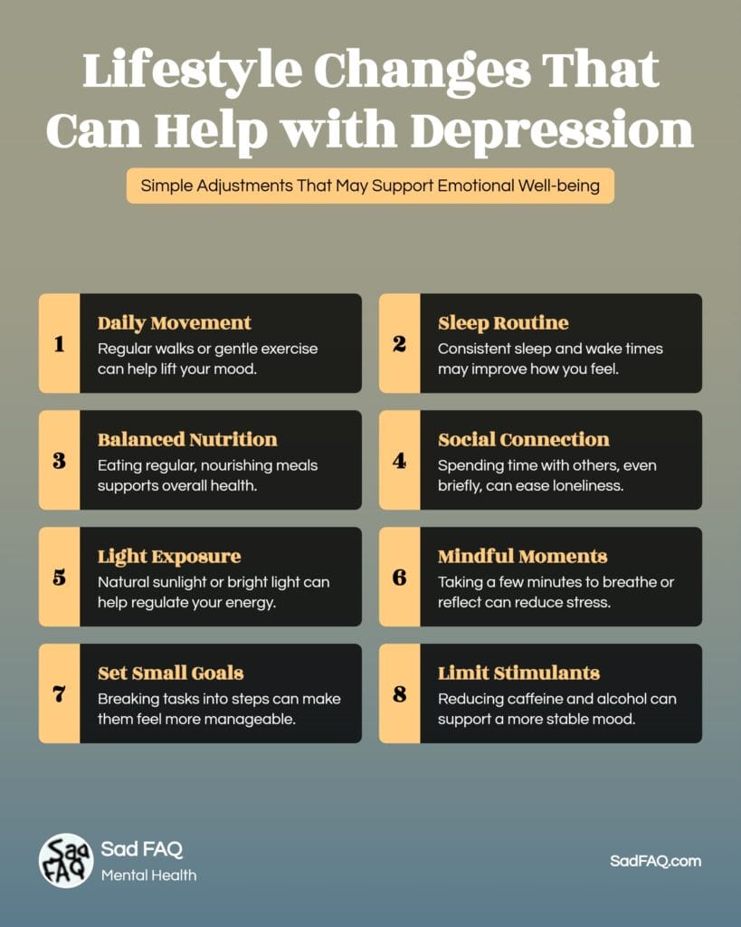 Lifestyle Changes That Can Help with Depression Infographic