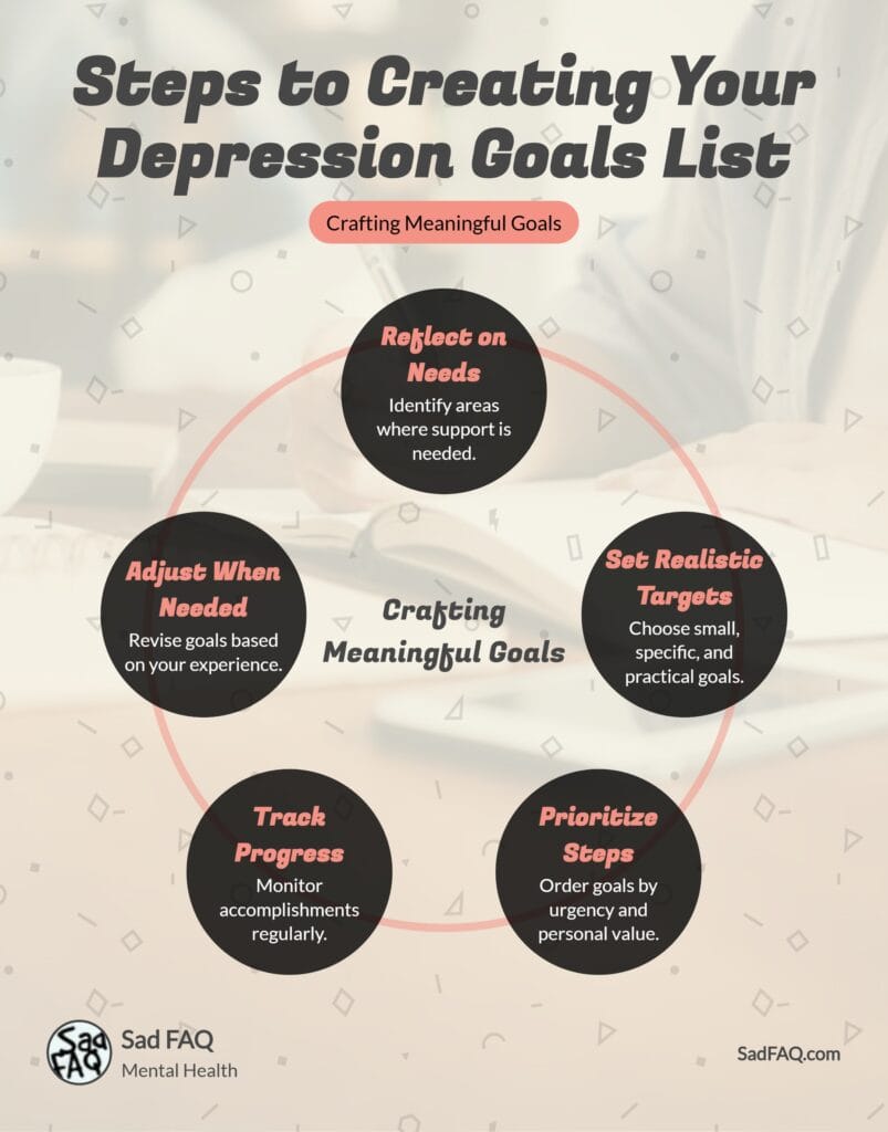 Crafting Your Depression Goal List Infographic